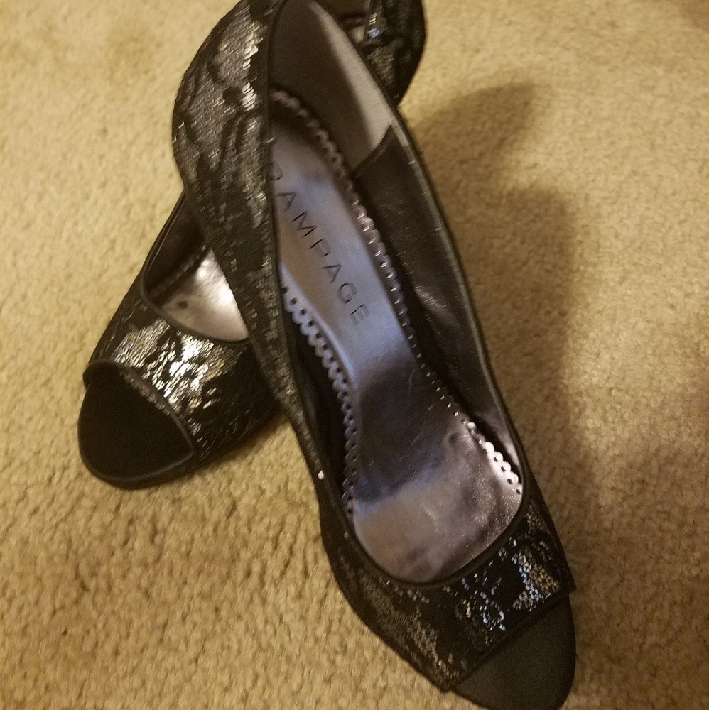 New sequin lace heel